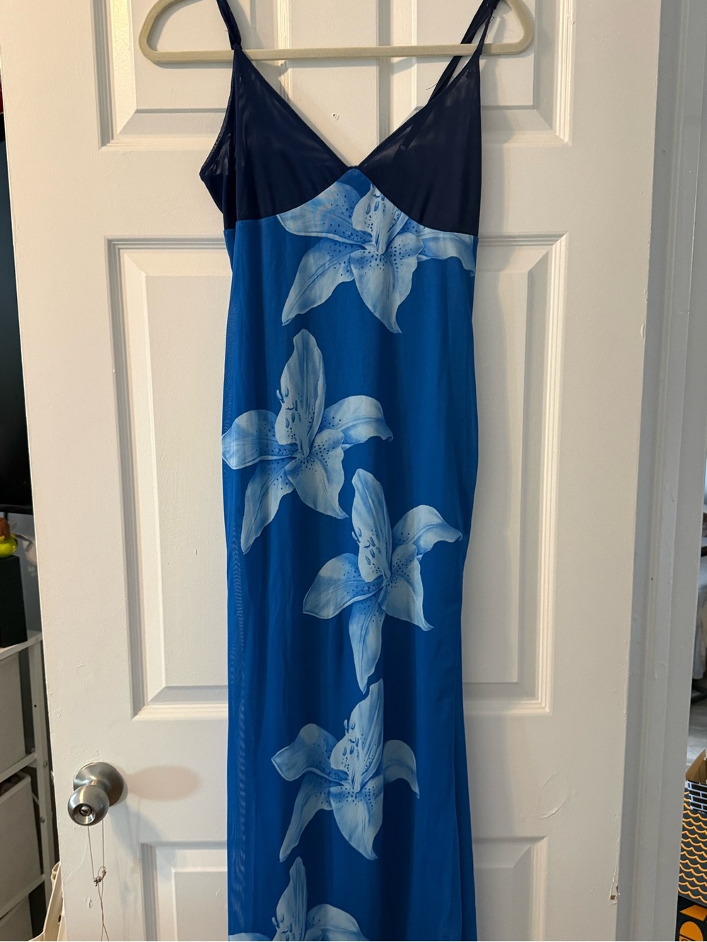 SHEIN Blue Floral Maxi Dress